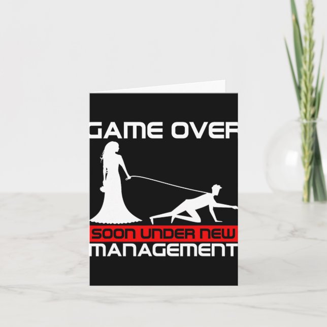 Funny Game Over Bride Geschenk Bachelorette Weddin Karte (Vorderseite)