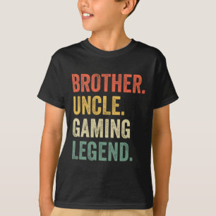 Funny Gamer Brother Uncle Gaming Legend Vintag Vi T-Shirt