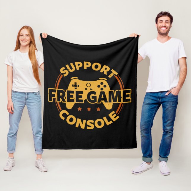 Funny Gamer Console Protest Gaming Fleecedecke (Beispiel)