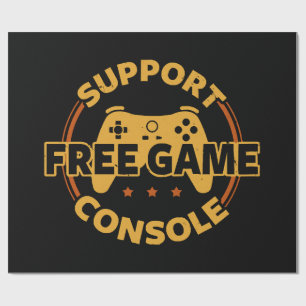 Funny Gamer Console Protest Gaming Geschenkpapier