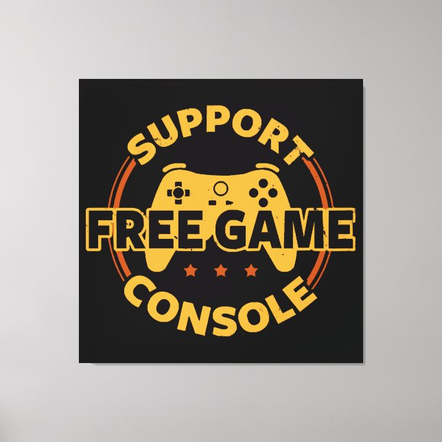 Funny Gamer Console Protest Gaming Leinwanddruck (Vorderseite)
