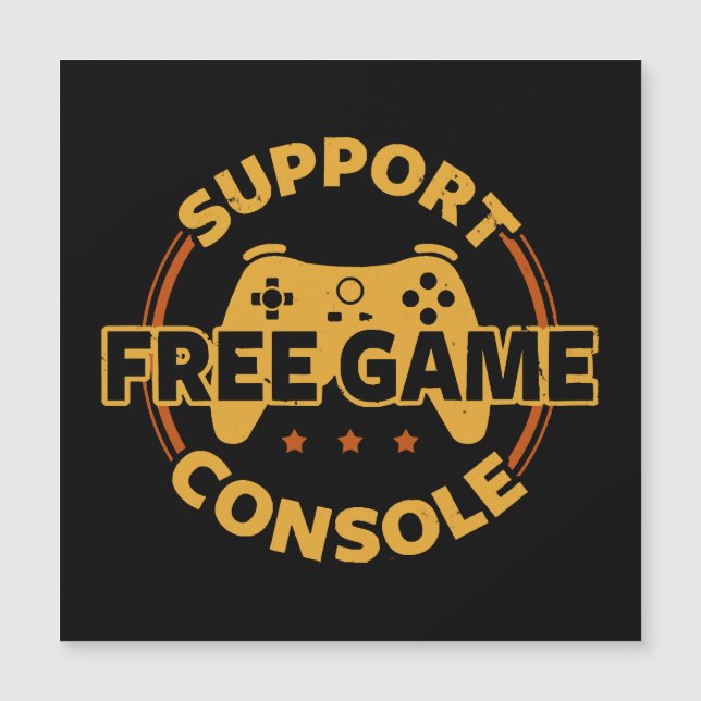 Funny Gamer Console Protest Gaming Magnetkarte (Vorderseite)