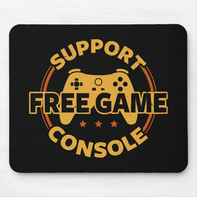 Funny Gamer Console Protest Gaming Mousepad (Vorne)