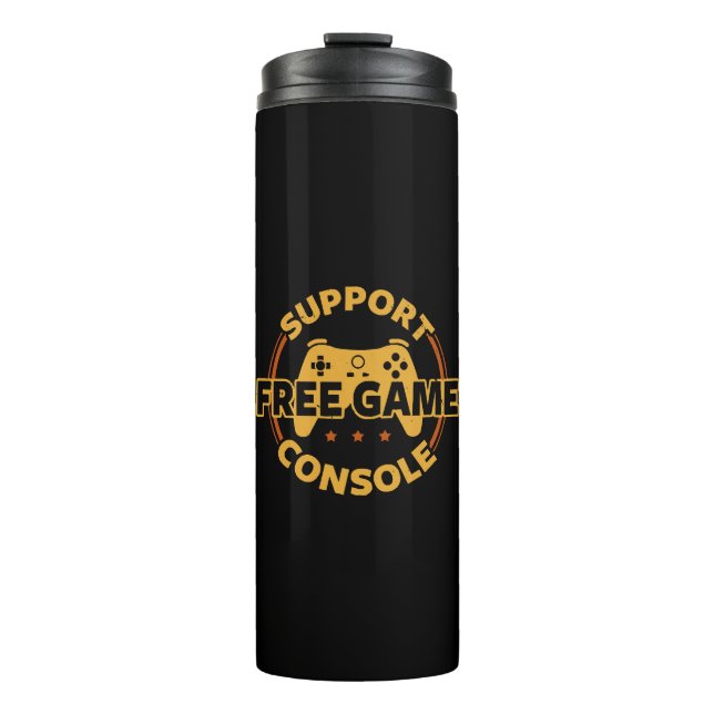 Funny Gamer Console Protest Gaming Thermosbecher (Vorderseite)