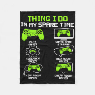 Funny Gamer Dinge, die ich in meiner Freizeit spie Fleecedecke