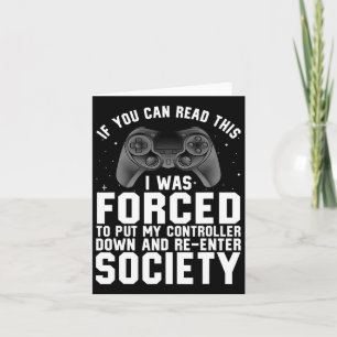 Funny Gamer for Men Video Gamer Gaming Game Karte