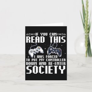 Funny Gamer for Men Video Gamer Gaming Game Karte