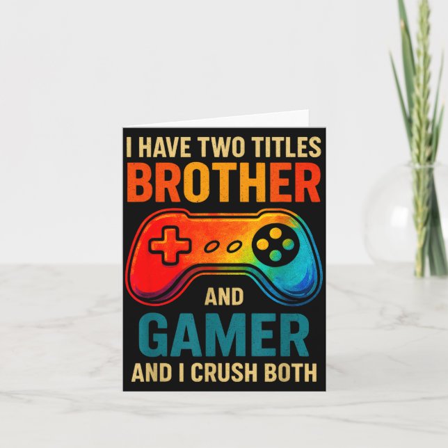 Funny Gamer Graphic Tee For Boys Teens Kids Video  Karte (Vorderseite)