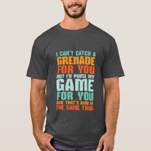 Funny Gamer Liebe T - Shirt Ich halte mein Spiel f
