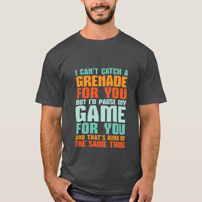 Funny Gamer Liebe T - Shirt Ich halte mein Spiel f (Vorderseite)