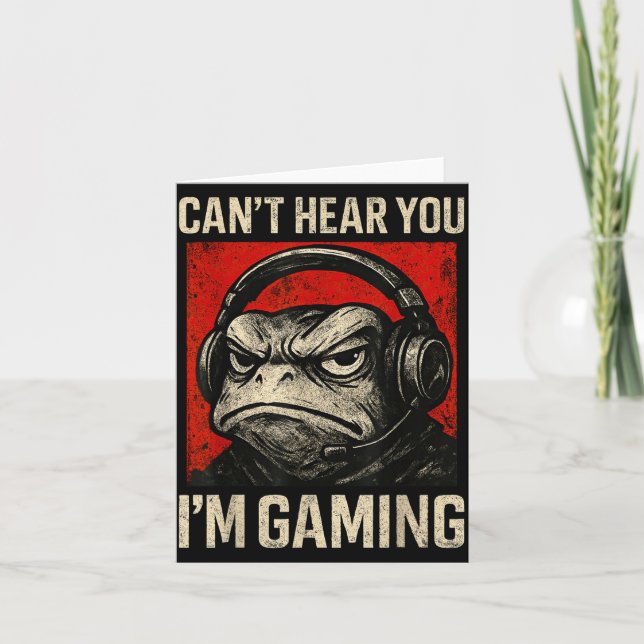 Funny Gamer Mpy Frog Art Men Women Boys Video Gami Karte (Vorderseite)