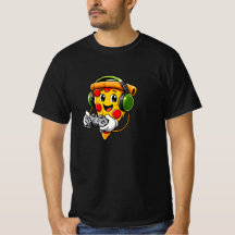 Funny Gamer Pizza Character Gaming Design – Cute P