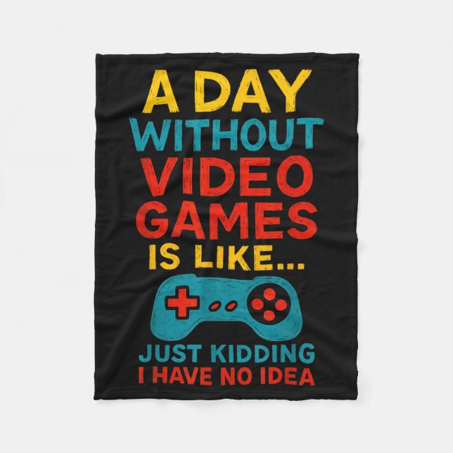 Funny Gamer Saying Graphic Tee Men Boys Teens Vide Fleecedecke (Vorderseite)