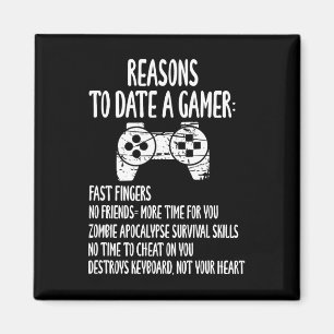 Funny Gamer Text Design - Gamer Boyfriend -fun - V Magnet
