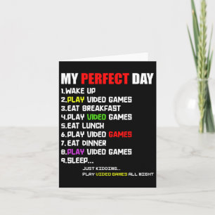 Funny Gamer Video Game Player for Boys Girls Men G Karte