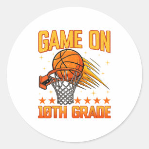 Funny Games am 10. Grade Basketball 1. Runder Aufkleber