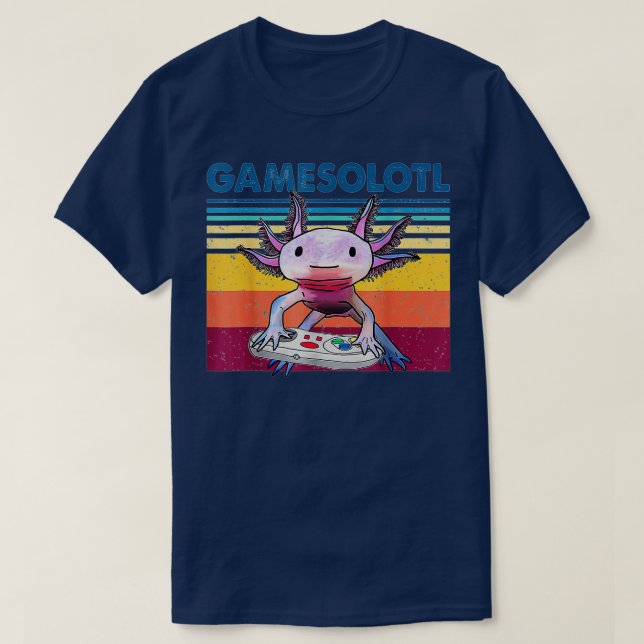 Funny Gamesolotl Axolotl Fish Players Videospiel T-Shirt (Design vorne)