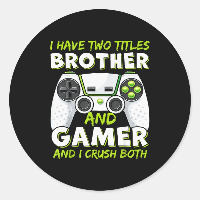 Funny Gaming Boys Girls Men Gamer Video Game  Runder Aufkleber (Vorderseite)