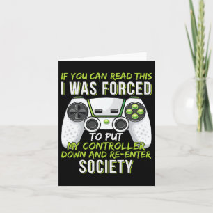 Funny Gaming Boys Girls Men Gamer Videospiel Spiel Karte