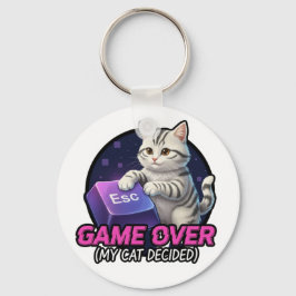 Funny Gaming Cat Gamer Gift - My Cat Decided Game Schlüsselanhänger