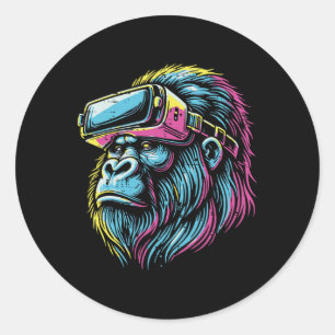 Funny Gaming Coole Videospiele Gamer Männer Jungen Runder Aufkleber