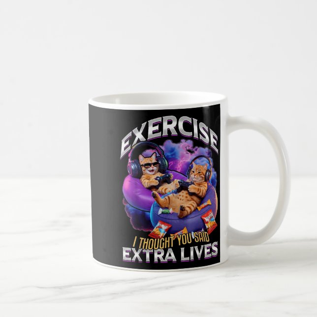 Funny Gaming Gamer Cat  Kaffeetasse (Rechts)