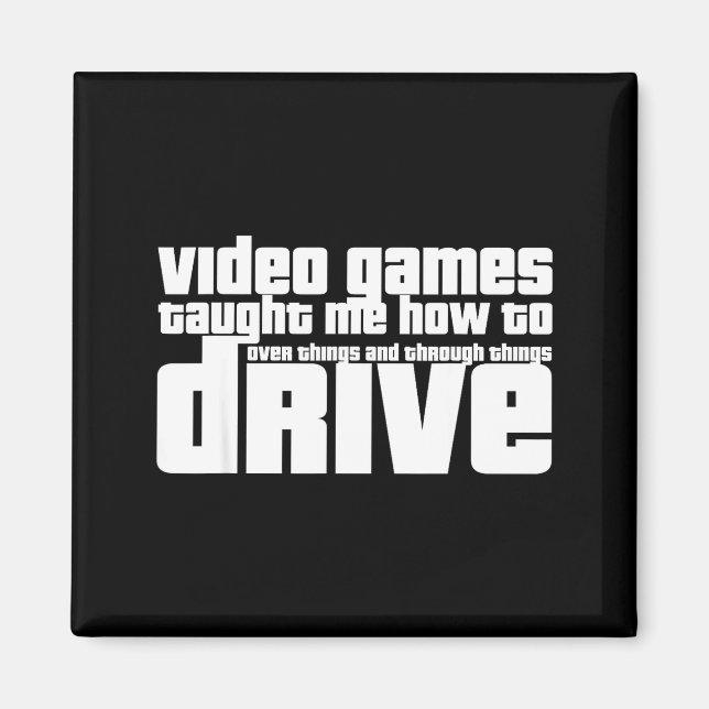 Funny Gaming New Driver Video Game Driving Instruc Magnet (Vorne)