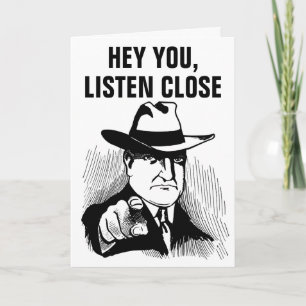 FUNNY GANGSTER CARTES DE SALUT D'ANNIVERSAIRE