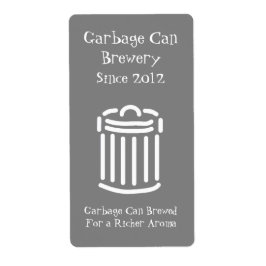 Funny Garbage Can Mini Bee Label