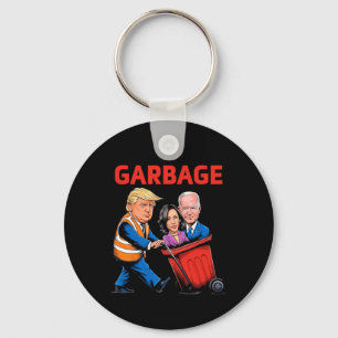 Funny Garbage für Trump 2024 - Zeit, den Kampf zu Schlüsselanhänger