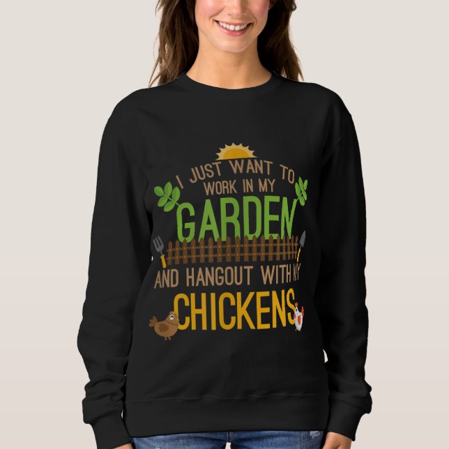 Funny Garden Chicken Whisperer Bauer Lover Geschen Sweatshirt (Vorderseite)