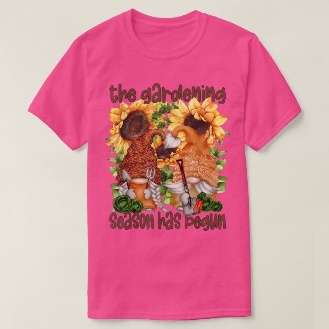 Funny Gardening Retirement Gnomes For Women Yellow T-Shirt (Design vorne)