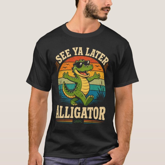 Funny-Gator-Goodbye- T-Shirt (Vorderseite)
