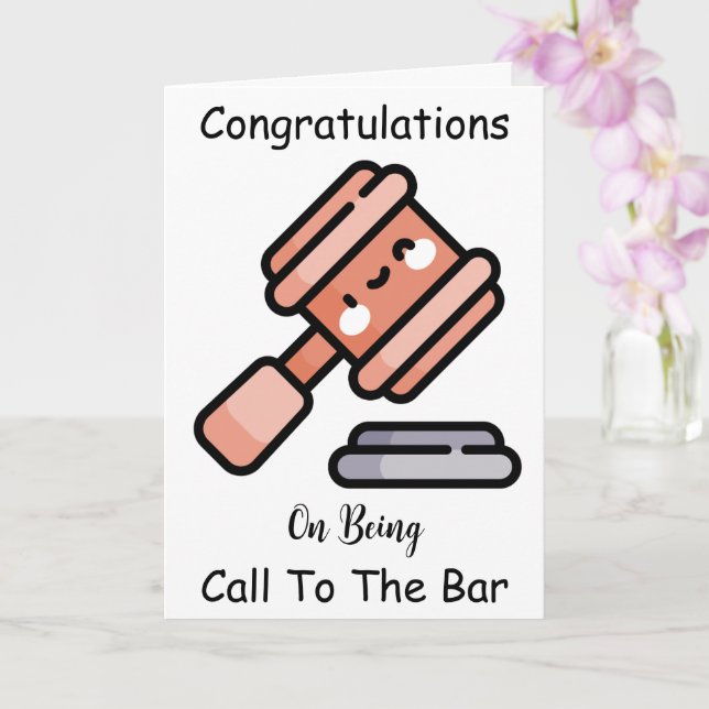 Funny gavel rufen zu den Bar Gratulationen Cards Karte (Orchidee)