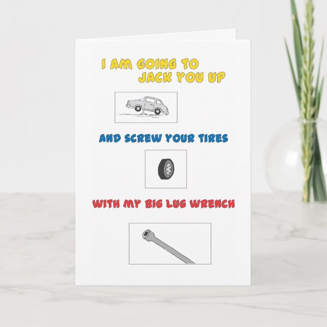 Funny Gay Birthday "Jack You Up" Karte (Vorderseite)