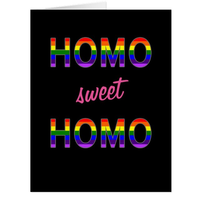 Funny Gay Homo Sweet Homo Custom Text (Vorderseite)