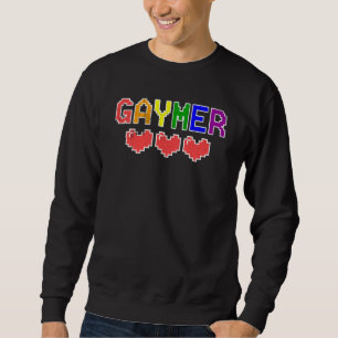 Funny Gaymer Gay Lgbt Pride Spaß Video Gamer Vin Sweatshirt