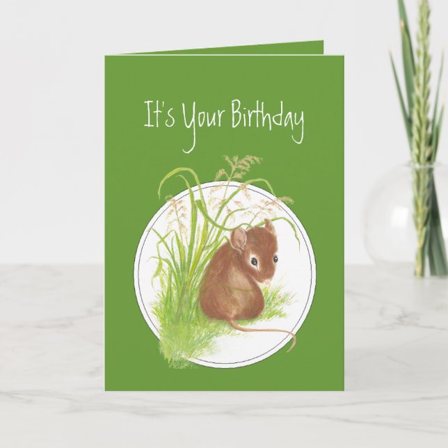 Funny, Geburtstag bis Mäuse Person.Niedlich Maus Karte (Vorderseite)