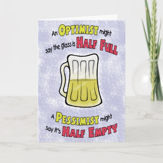 Funny Geburtstagskarten: Bierphilosophie Karte (Vorderseite)
