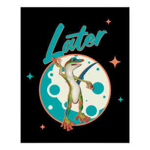 Funny Gecko Spater Poster