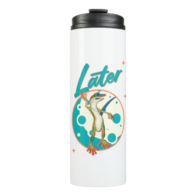 Funny Gecko Spater Thermosbecher (Vorderseite)
