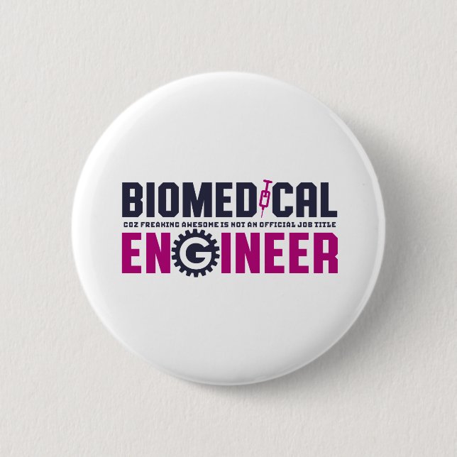 Funny Geek Engineer Biomedizin Major Button (Vorderseite)