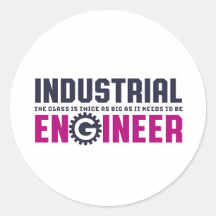 Funny Geek Engineer Industrieingenieur Runder Aufkleber