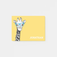 Funny Geek Giraffe Yellow Post-it-Notes