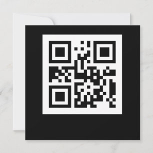 Funny Geek Human QR Code Barcode Code Scanner Einladung