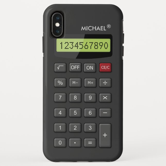 Funny Geeky Calculator Muster Personalisiert Case-Mate iPhone Hülle (Rückseite)