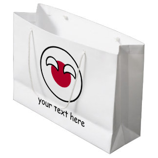 Funny Geeky Japan Countryball Flag Große Geschenktüte