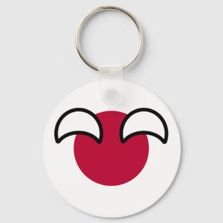 Funny Geeky Japan Countryball Flag Schlüsselanhänger