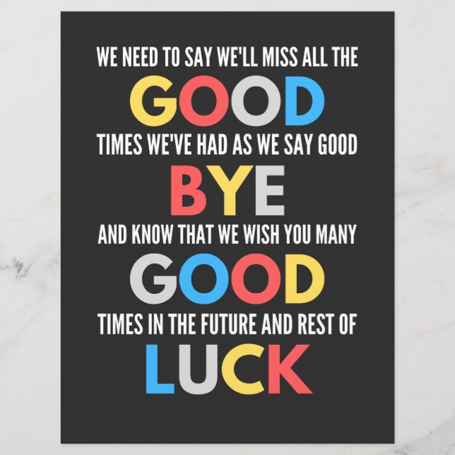 Funny geht weg Farewell (Vorderseite)