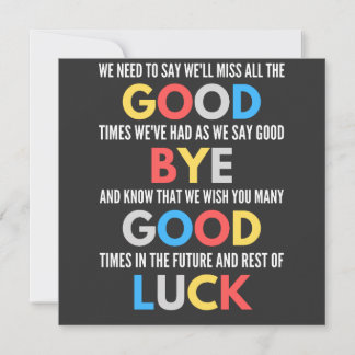 Funny geht weg Farewell Einladung